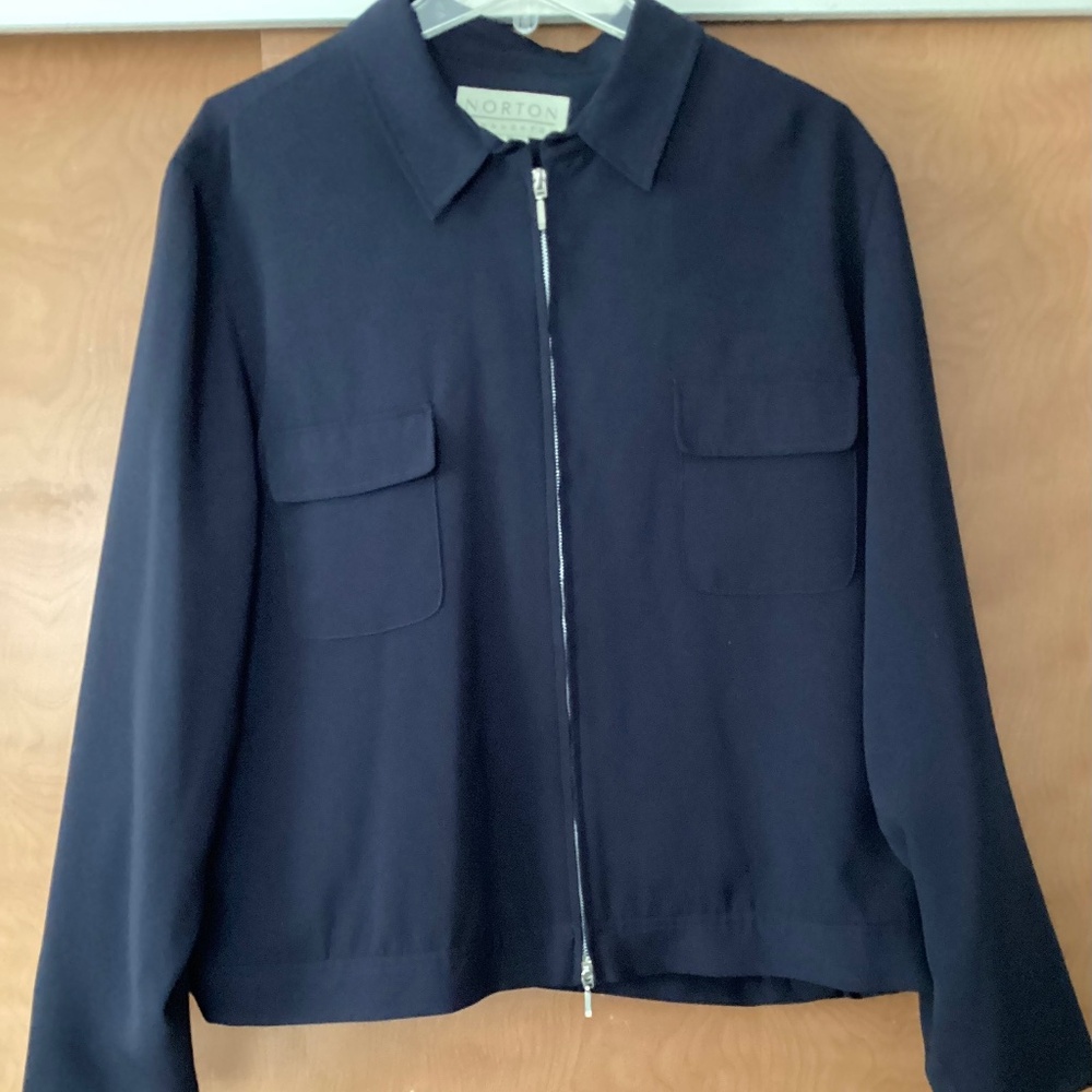 Women’s Norton McNaughton Lined Jacket Size 18 Zip-up Navy Blue